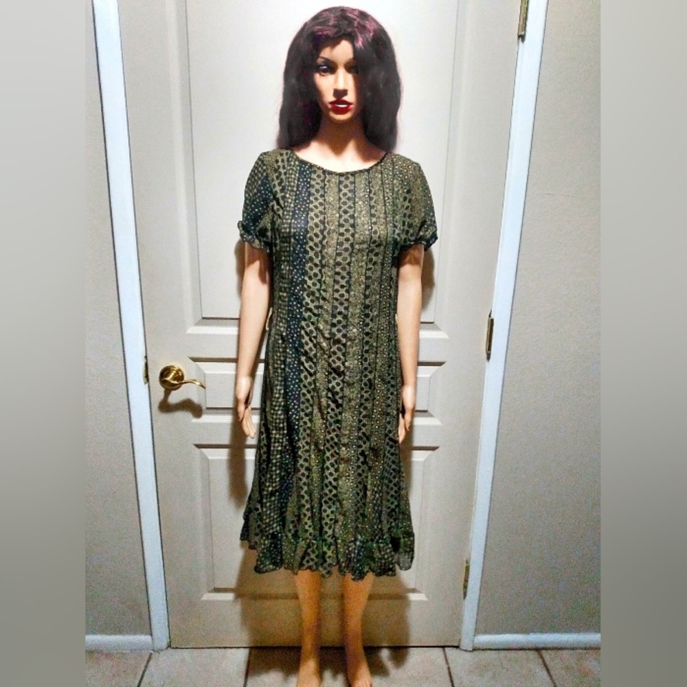 Vintage 90's Green Midi Dress.